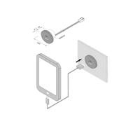Hera USB-A socket outlet + USB-C, steel, furniture installation, 24V input 20W