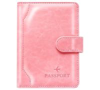 Herain Passport Holder & Case - Family Travel Combo With Passport & Vaccine Card Holder, D-magnetic clasp-bright pink, Magnetic Clasp