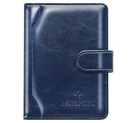 Herain Passport Holder & Case - Family Travel Combo With Passport & Vaccine Card Holder, D-magnetic clasp-d-dark blue, Magnetic Clasp