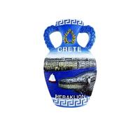 Heraklion Crete Greece Refrigerator Magnet Travel Souvenir Fridge Decoration 3D Magnetic Sticker Hand Painted Craft Collection