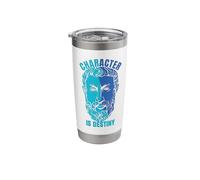 Heraklit Quote Character is Destiny Philosopher Stainless Steel Insulated Tumbler