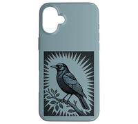 Herald of the Halo Raven Illustration Case for iPhone 16 Plus