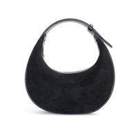 Herald Suede Crossbody Bag for Women, Vintage Hobo Handbag Crescent Shoulder Purses with Adjustable Strap Winter Fall, Suede Black, 11 x 2.7 x 8.2 inches
