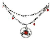 Heraldic Dragon Pendant Necklace Medieval Dynasty Jewelry Gift with Adjustable Chain