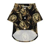 Heraldic Lion Dog Shirts Summer Pet Clothes Comfort T-Shirts Short Sleeveless Top for Cats Dogs L
