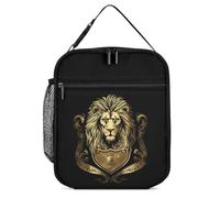 Heraldic Lion Portable Lunch Bags Large Capacity Insulated Lunch Tote for Work Picnics Travel Gym