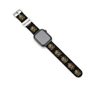 Heraldic Lion Silicone Smartwatch Replacement Bands Compatible with IWatch Wristbands Strap 38mm/40mm