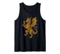 Heraldic Medieval Dragon Legendary Crest Mythical Heraldry Tank Top