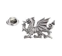 Heraldic Welsh Dragon Pewter Lapel Pin Badge (XWTP031)