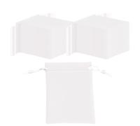 Heran Cream Velvet Drawstring Bags for Jewelry Gift Packaging, 50PCS Small Velvet Pouches for Wedding Favors Party Bags Candy Bags Storage, 2.76x3.54 Inches