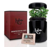 Herb Container - Half Oz Smell Proof Jar & Humidity Pack (250 ml) Airtight UV Protection Keeps Herbs Fresh for Months