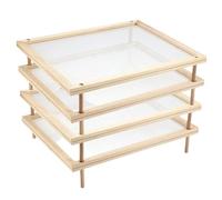 Herb Dryer - Stackable Wooden Food Dehydrator with NetWooden Pasta Drying RackFruit Storage RackFood Drying Stand for Herbs Fruits & Noodles