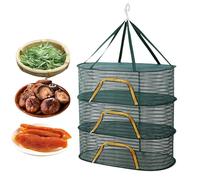 Herb Drying Ratch with Zipper-3-Layer Foldable Mesh Net for Drying Plants | Hanging Dryer for Sprouts, Herbs, Flowers, Fruits, Vegetables, Secure Zipper Design