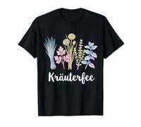 Herb Fairy Botanical Linocut Block Print T-Shirt