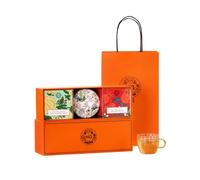 Herb Garden Tea Gift Set - Grape Oolong Tea | 20 Tea Bags (3.5g Each) + 100g Crystal Yellow Sugar | Natural Ingredients, Immune Support, Wellness | Elegant Holiday & Seasonal Gift Box