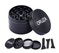 Herb Grinder, Aluminium Spice Grinder with Pollen Catcher and Magnetic Top, Portable Grinder for Dry Herb and Spice (50mm)