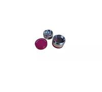 Herb Grinder Metal 4-Part Pocket Portable Spice Mill - Mini Crusher with Magnetic Lid for Efficient Grinding (Pink)