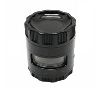 Herb Grinder Metal, Large with Pollen Catcher, Aluminium 63mm/2.5 (Black)