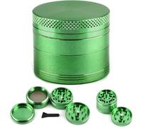 Herb Grinders, Green Grinder for Dry Herb Portable Zinc Alloy Metal Grinder, Green 40mm