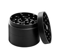 Herb Grinders, Grinder for Dry Herb Portable Zinc Alloy Metal Grinder,Black,5x4cm/2x1.6inch