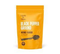 Herb&More Premium Ground Black Pepper 90g, Rich Flavor & Aroma, Perfect for Cooking, Seasoning & Spices, Additive-Free