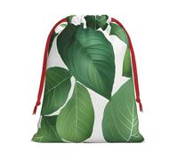 Herb Plant Leaf Christmas Drawstring Bags Gift Wrapping Bag Small Gifts Candy Jewelry Wedding Wrap Bag