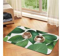 Herb Plant Leaf Pet Feeding Mat Bowl Mat Dog Mat Suitable For Dogs Cats Specific Pads Feeder