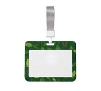 Herb Plant Leaves Print Horizontal Card Badge Holder Appropriate for Teachers Students Doctors Office Staff