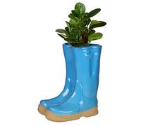 Herb Planter Wellington Boot Large Light Blue Flower Pot Gardening Gift