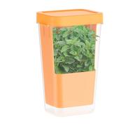 Herb Saver for Refrigerator Fresh Herb Keeper Herb Storage Container for Fridge Vegetable Storage Long Term Freshness Preservation Keep Cilantro Greens Fresh for 2-3 Week for Mint Parsley (orange)