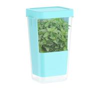 Herb Saver for Refrigerator Fresh Herb Keeper Herb Storage Container for Fridge Vegetable Storage Long Term Freshness Preservation Keep Cilantro Greens Fresh for 2-3 Week for Mint Parsley (blue)