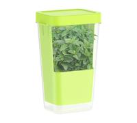 Herb Saver for Refrigerator Fresh Herb Keeper Herb Storage Container for Fridge Vegetable Storage Long Term Freshness Preservation Keep Cilantro Greens Fresh for 2-3 Week for Mint Parsley (green)