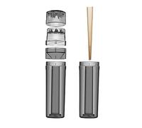 Herb Spice Grinder Cone Loader Filler Transparent Herb Storage Grind & Pack 1 1/4" 3-6 pcs (Black)