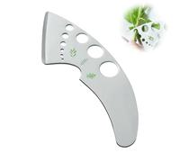 Herb Stripper 1 Piece, 9 Holes Stainless Steel Herb Cutter Kitchen Gadget Rosemary for Removing Stems Leaf Stripper Tool for Basil Mint Thyme Chard Kale (Silver)