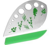Herb Stripper, 9 Hole Stainless Steel Herb Cutter Leaf Stripper with Protective Cover Kitchen Gadget for Basil, Rosemary, Thyme, Chard, Kale, Mint