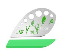 Herb Stripper 9 Holes, Luxiv Stainless Steel Kitchen Herb Stripping Tool Loose Leaf Kale Razor Metal Leaf Pealer for Kale, Chard, Collard Greens, Thyme, Basil, Rosemary
