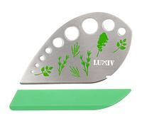 Herb Stripper 9 holes, Luxiv Stainless Steel Kitchen Herb Stripping Tool Loose Leaf Kale Razor Metal Leaf Pealer for Kale, Chard, Collard Greens, Thyme, Basil, Rosemary