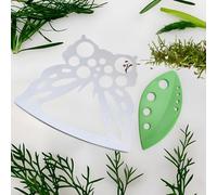 Herb Stripper Bowl 2 Pcs Herb Striper Premium Stainless Steel Herb for Efficient Peeling of Kale Rosemary Basil Thyme Parsley Leaves with 1 Plastic Peeler