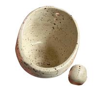 Herb Stripper Bowl, 4 Holes, Herb Scraper Bowl Made of Porcelain, Stripping Tools, Pottery Herb Stripper, Multi-Purpose Kitchen Tool, Handmade Ceramic Herb Stripping Cup