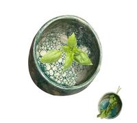 Herb Stripper Bowl - Handmade Ceramic Herb Peeling Cup for Cilantro, Rosemary & More - Efficiently Removes Leaves for Cooking & Garnishing