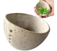 Herb Stripper Bowl with 4 Holes of Different Size Ceramic Herb Stripper 3.9x3.4x2.6" Multi-Purpose Stripping Tool for Separating Leaves and Stems