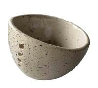 Herb Stripper Bowl with 4 Holes of Different Size White Ceramic Herb Stripper 3.9x3.4x2.6" Multi-Purpose Stripping Tool for Vegetables