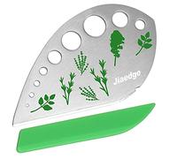 Herb Stripper, Jiaedge Green 9 holes Stainless Steel Kitchen Herbs Leaf Stripping Tool, Metal Herb Peeler for Kale, Collard Greens, Thyme, Basil, Rosemary Stripper