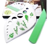 Herb Stripper Tool Leaf Stripper 9 Holes Herb Zip Tool Herb Chopper 2 in 1 Kitchen Gadgets for Kale Thyme Rosemary Basil