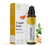 Herb Tantra Travel Ease Roll On | Non Drowsy Formula | Combat Nausea, Motion Sickness,Morning Sickness,Vertigo, Dizziness | Spearmint, Ginger & Grapefruit Essential Oil
