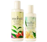 Herbal Anti-Dandruff Hair Oil - 200 Ml & Rejuvenating Massage Oil - 100 Ml Combo Set with Jojoba, Almond, Olive Oil, Tea Tree, Neem & Hibiscus