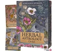 Herbal Astrology Orakel: 55 Karten mit Botschaften und Anleitungen: Stülpdeckelschachtel mit Goldprägung, Astrologie Orakelkarten, für moderne Grüne Hexen/Green Witches, Deutsch