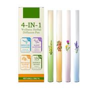 Herbal Blend Diffuser Set,4IN1 Upgraded Dual-Action Herbal Purifier Pens for Sleep Support,Breathe Cleanse and Energy Boost,Herbal Diffuser Pen,Plant-Based Aromatherapy Pen,Pocket-Sized Design