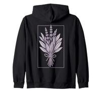 Herbal Bouquet Women Tee Lavender Sage Folk Design Herbalism Zip Hoodie