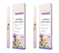 Herbal Diffuser Pen, 2x15g Guarana Energy Herbal Aromatherapy Inhaler, Natural Mullein Lung Detox Aromatherapy Diffuser Pens, Guarana Energy Herbals Lung Cleansing Inhaler Pen, for Men Women